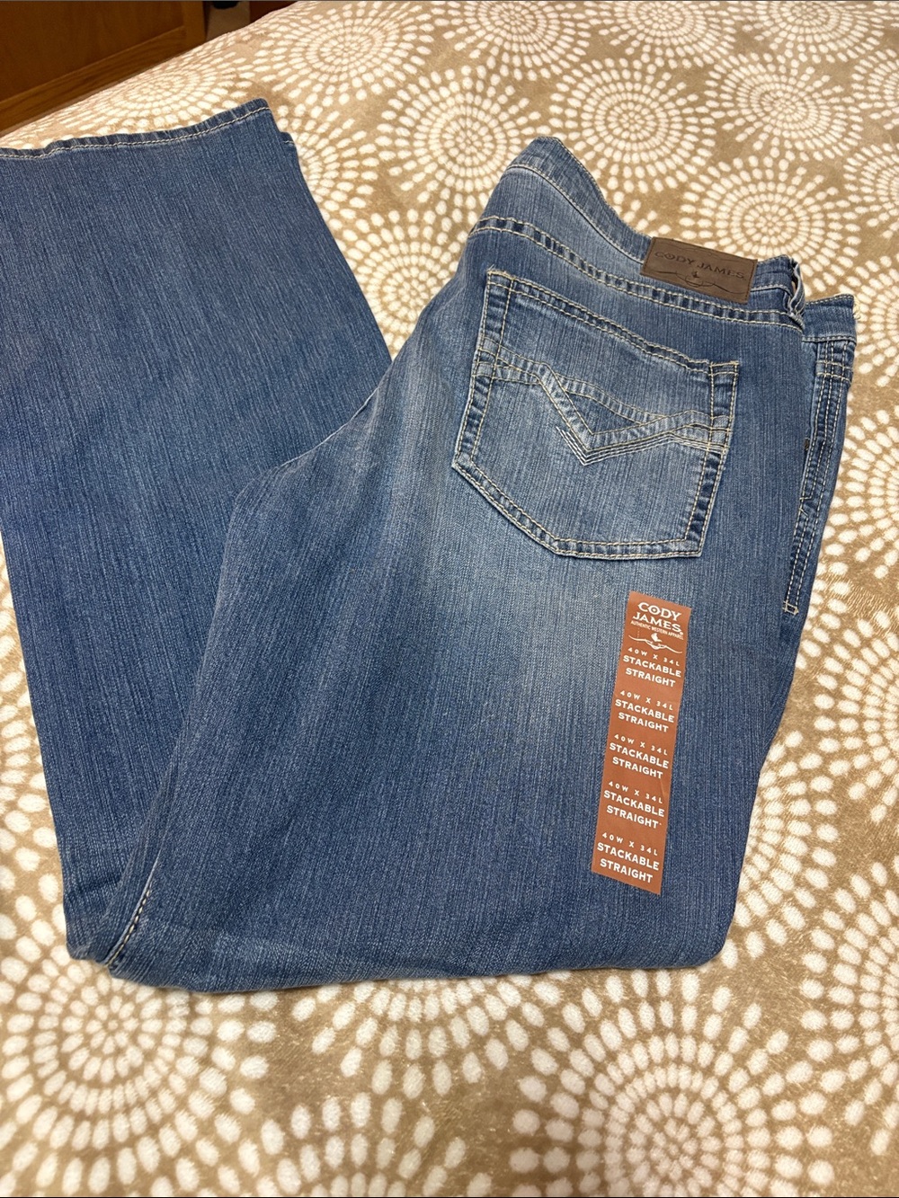 Cody James Men’s Straight Jeans — Medium Blue Wash